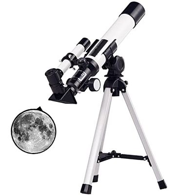 40mm Aperture 400mm HD Astronomic Refracting Telescope for Beginners - Portable for Kids and Adults with Tripod MJE319