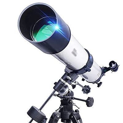 Beginner-Friendly 90mm Aperture 1000mm Refractor Telescope with Smartphone Adapter and Backpack - MJE319