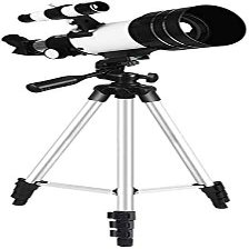 70mm Refractor Telescope for Kids and Adults - Portable Astronomical Scope with Bag and Tripod - MJE319