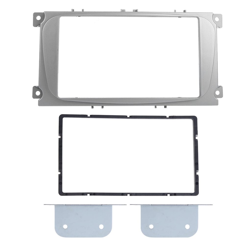 2DIN 7-Inch Navigation Radio Installation Dash Kit, ABS Fascia Panel Trim Fits for Ford Focus 2004-2010