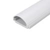 Self Adhesive PVC Curved Cable Tray Floor Wire Cover, Cable Management System, Wall Mounted TV Wire Hider Total Length: 315in (20X L15.75in)(White) view 1