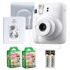 Fujifilm Instax Mini 12 Instant Camera Clay White Bundle  Includes 40-Sheets Instax Mini Film, Protective Case, and Mini Photo Album view 1
