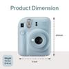 Fujifilm Instax Mini 12 Instant Camera Pastel Blue Bundle Includes 40-Sheets Instax Mini Film, Protective Case, and Mini Photo Album view 3