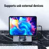 EBTOOLS 7 in 1 USB C Hub Charging Stand, Laptop Stand, 360 Rotation, 5Gbps, 4K 30Hz USB 3.0, 100W Pd Charging, Gigabit Ethernet Rj45 Port, Laptop Docking Station, Foldable Design view 3