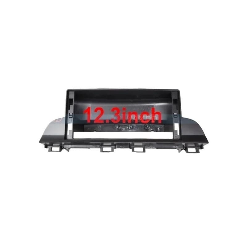 12.3 Inch Car Frame Fascia Adapter Canbus Box Android Fitting Panel Kit for MAZADA CX-4 2014-2021 Mazda 2Din(Red)