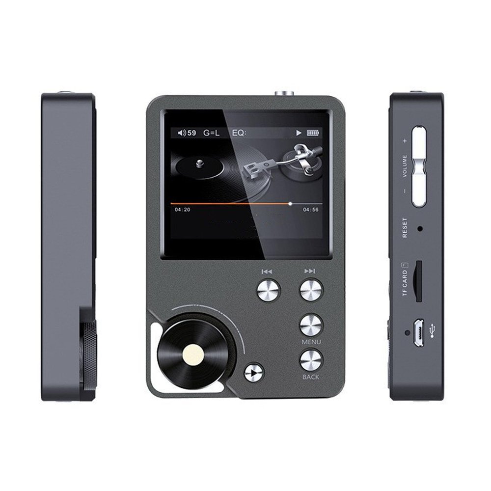 CUIFATI HiFi MP3 Player, Lossless High Resolution Music Player, Portable Digital Audio with 64GB Memory Card, for Car Home, 20 Hours Playback