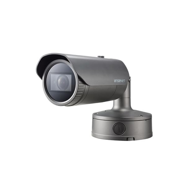 Hanwha Vision ANO-L6012R 2MP IR WDR ICR Outdoor Network H.265 PoE Bullet Camera with 2.8mm Fixed Lens, White/Plastic
