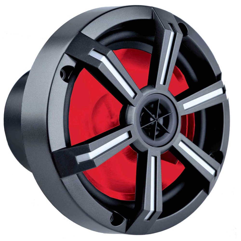 Impact Audio 6.5" Marine Grade DSP RGB Speakers - 195W Waterproof Boat Speakers with LED Lighting (Pair)