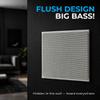 DEEJAY LED 7-Inch Ceiling Speakers, Dual Concentric in-Ceiling Loudspeaker with Rotating Baffle, 320W Peak Power, Flush Mount Ceiling Speaker System for Home Theater or Commercial Audio Installations view 2