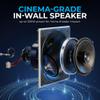 DEEJAY LED 7-Inch Ceiling Speakers, Dual Concentric in-Ceiling Loudspeaker with Rotating Baffle, 320W Peak Power, Flush Mount Ceiling Speaker System for Home Theater or Commercial Audio Installations view 3