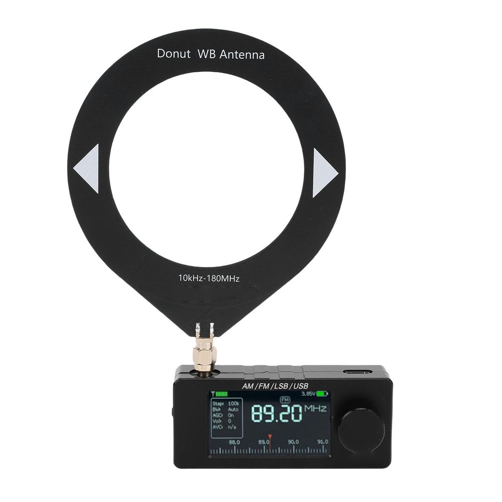 fosa Portable SI4732 Mini Radio, DSP Radio Adapter, SI4732 DSP Chip, 1.9 Inch IPS Color Screen, 1W Cavity Speaker, for FM AM LSB USB Bands Reception
