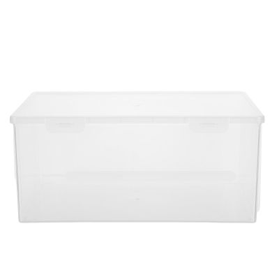 CD Storage Case - Plastic Stackable Case Clear Container for Vinyl Records DVDs Discs Albums - Portable Organizer for Tabletop & Cabinet Display 11.9x8.5Inches