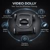 Camera Table Top Car Roller, Aluminum Alloy, Black, 1/4 Screw, Desktop Video Rail Track Slider - Smooth Motion, Sturdy Build, Ideal for DSLR and Phone Filming view 3
