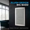 DEEJAY LED 2 6-Inch in-Wall Subwoofer, 100400W High Power Subwoofer for Home Theater, Office, Retail, 8 Ohm Stereo / 4 Ohm Mono, White Paintable Finish, Gold Terminals view 2