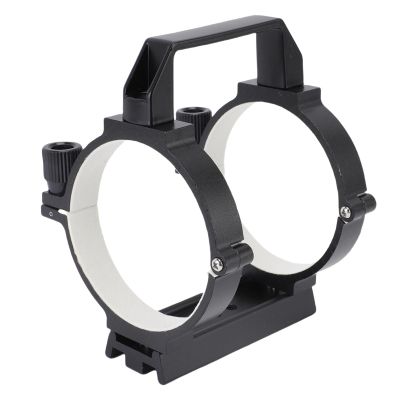 Fabater Telescope Tube, Aluminum Alloy Optical Tube Clamp with Anti Scratch Velvet Lining for 80mm to 90mm Telescope Tubes, for Equatorial Mount Accessories