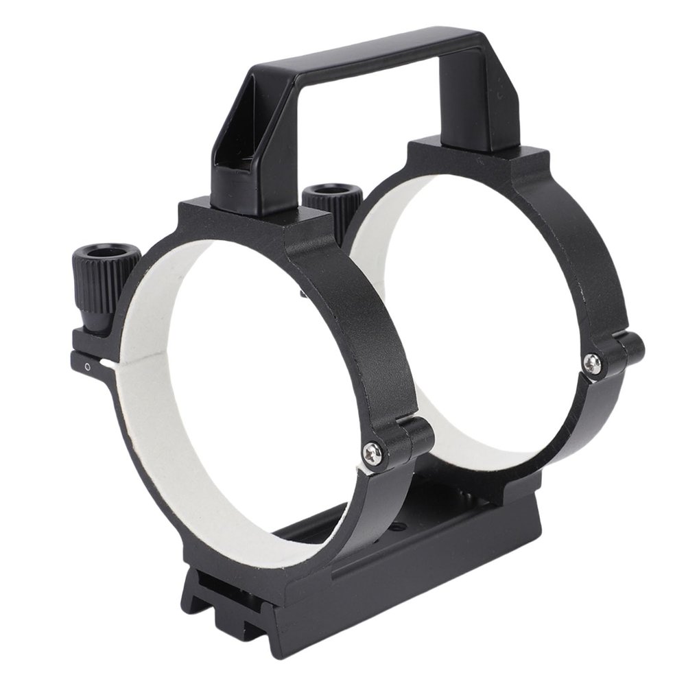 Fabater Telescope Tube, Aluminum Alloy Optical Tube Clamp with Anti Scratch Velvet Lining for 80mm to 90mm Telescope Tubes, for Equatorial Mount Accessories