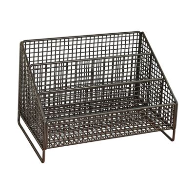 PawwJoy CD Storage Rack Media Organizer Space Saving Modern Desktop Accessory Compact Display Metal Wire CD Holder- Black