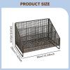 PawwJoy CD Storage Rack Media Organizer Space Saving Modern Desktop Accessory Compact Display Metal Wire CD Holder- Black view 3