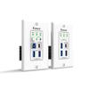 OREI USB 3.2 Wall Plate Over Ethernet HDbaseT Cat6 Extender LAN Upto 330 Feet - Dual Host Extends USB-C/USB-B Signal Over Ethernet - Power Over Cable view 1