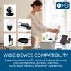 OREI USB 3.2 Wall Plate Over Ethernet HDbaseT Cat6 Extender LAN Upto 330 Feet - Dual Host Extends USB-C/USB-B Signal Over Ethernet - Power Over Cable view 4