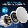 DEEJAY LED 8-Inch Coaxial Ceiling Speakers, in-Ceiling Full Range Loudspeakers Pair, 90W RMS / 360W Peak, 70V/100V or 8 Ohm, Ceiling Mount Speakers for Commercial Installations, Offices, Restaurants view 2