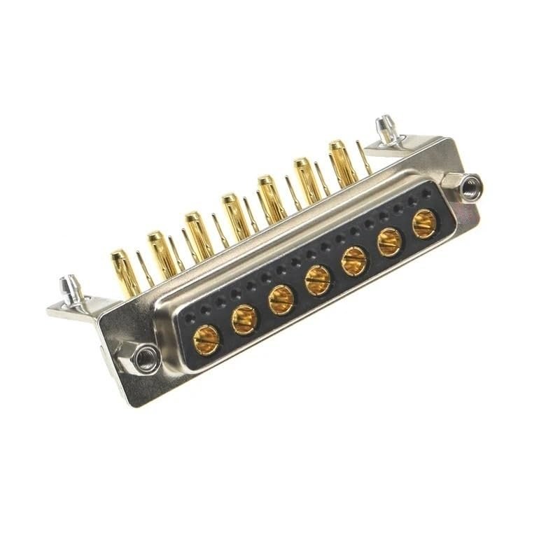 1pcs 24w7 20a Gold Plated Male Female High Current Connector d-sub Adapter PCB Type 17+7 Plug Ja-ck High Power 24 Pin(1pcs Female)
