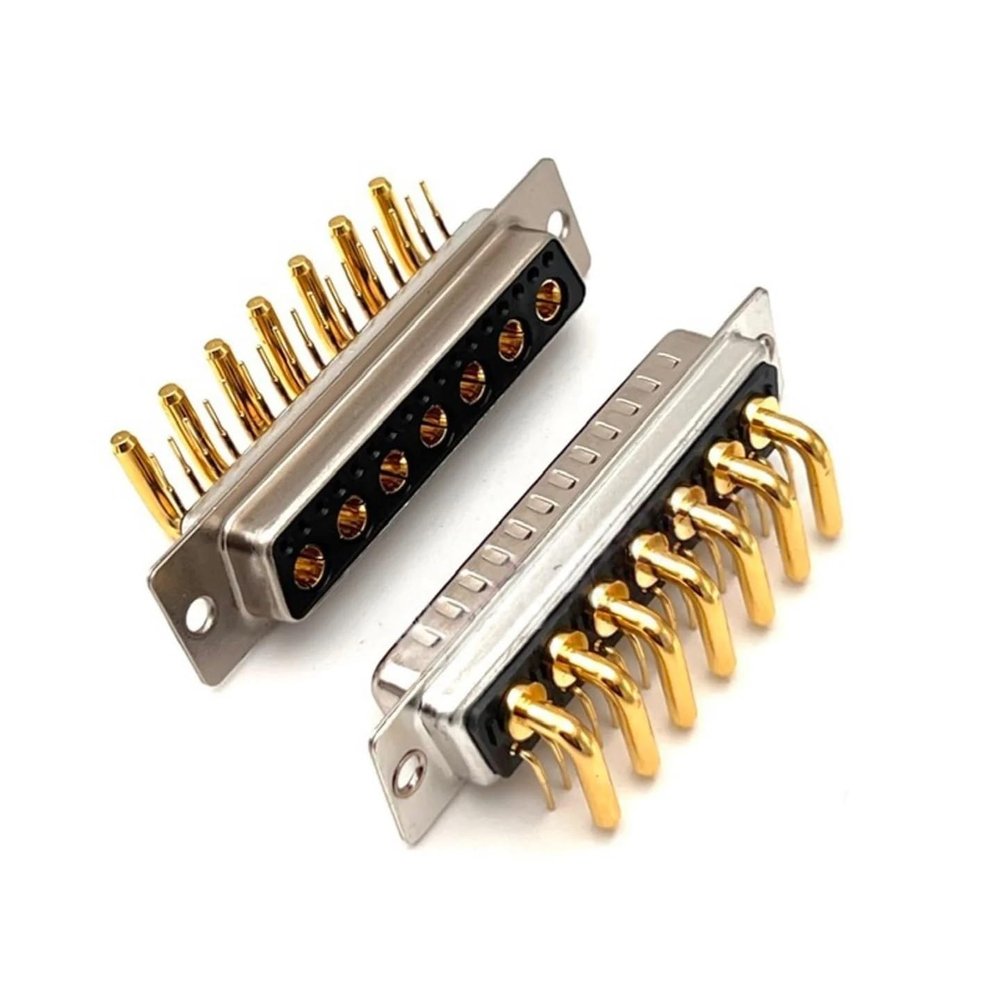 1pcs 24w7 20a Gold Plated Male Female High Current Connector d-sub Adapter PCB Type 17+7 Plug Ja-ck High Power 24 Pin(1pcs Male)