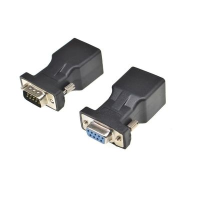 1PCS DB9 9PIN Serial Port Connector to RJ45 Female Adapter D-SUB RS232 COM Port to LAN Ethernet Converter(1PCS Male)