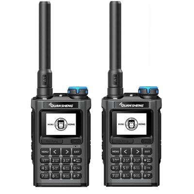 2Packs Quansheng UV-K1 Handheld Radio AM/FM Aviation Multi-Band 200 Channels Walkie Talkies Long Range with NOAA Weather Receiving USB -C Charging Large Memory Wireless Replication Two Way Radio