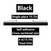 4pc 160CM / 63in Black Floor Cable Cover. Suitable for 3-4 Wires, Self-Adhesive Wire Protector, for Wall Cables, Wall-Mounted TV Cable Management Channel view 2
