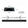 4pc 160CM / 63in Black Floor Cable Cover. Suitable for 3-4 Wires, Self-Adhesive Wire Protector, for Wall Cables, Wall-Mounted TV Cable Management Channel view 3