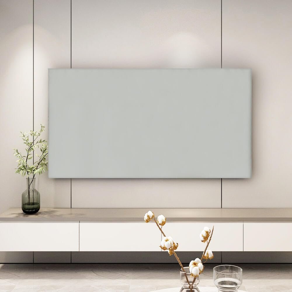 Tv Cover Indoor TV Display Protector for LCD LED Dust Cover, TV Screen Protectors, for Desktop Hanging Dust-Proof, Elastic Edging-Silver||55-65 inches