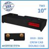 Chevy Silverado 2019-2026 Crew Cab and Double Cab 10" Dual Ground Shaker Subwoofer Enclosure Ported and Sealed (RED, 10" TW3) view 2