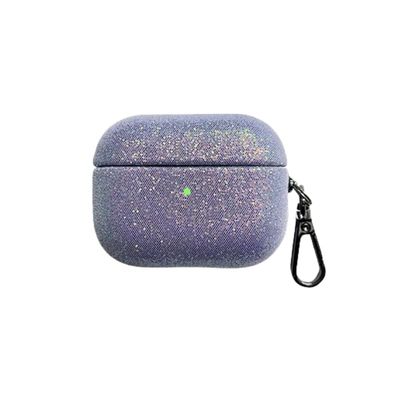 for AirPods 4th Generation Case with Keychain, Glitter Shiny Bling Case for Women Girls Dustproof Shockproof Anti-Scratch Drop Proof Protable Headphone Case for AirPods 4 2024, Purple