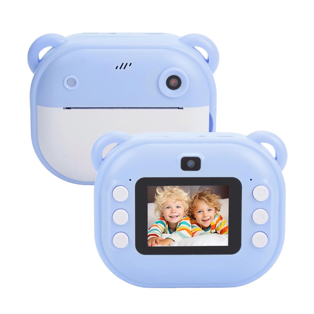 Wisoqu Camera Instant Print, 48MP Digital Camera with 2 Rolls Print Paper, 2.0 Inch Screen, 16X Zoom, Buili in 2GB, Supports up to 32GB, for Girls Boys Students (Sky Blue)