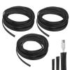 uxcell 3Psc 49ft - 1/4, 3/8, 1/2 Inch Expandable Braided Cable Sleeving, PET Cable Management Wire Sleeve Cord Protector, Wire Wrap Loom Tube for TV Computer Office Home Devices, Black view 1