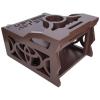 DEEJAY LED One Din Two EQ Wooden Case, Brown MDF Car Audio Controller Housing with Cup Holder, DEEJAY LED Logo, 1 DIN EQ Wooden Box, Custom Wooden Case for Equalizer, 2.5" Cup Holder, 2.5 DIN Space view 1