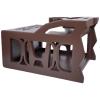 DEEJAY LED One Din Two EQ Wooden Case, Brown MDF Car Audio Controller Housing with Cup Holder, DEEJAY LED Logo, 1 DIN EQ Wooden Box, Custom Wooden Case for Equalizer, 2.5" Cup Holder, 2.5 DIN Space view 1