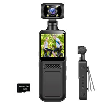 4K Body Camera with Audio and Video Recording Mini Wearable Body Worn Cam Sports & Action Video Cameras with 64G Card