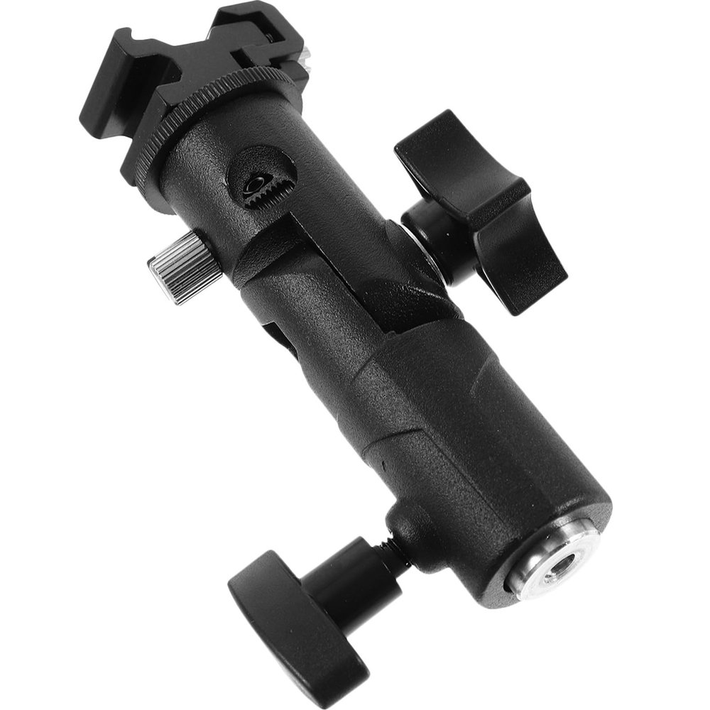 BESPORTBLE Professional Flash Stand Bracket with Swivel Joint Multipurpose Umbrella Mount Holder Compatible with Speedlite Flashes and Video LED Lights Anodized Aluminum and Abs Studio