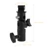 BESPORTBLE Professional Flash Stand Bracket with Swivel Joint Multipurpose Umbrella Mount Holder Compatible with Speedlite Flashes and Video LED Lights Anodized Aluminum and Abs Studio view 4