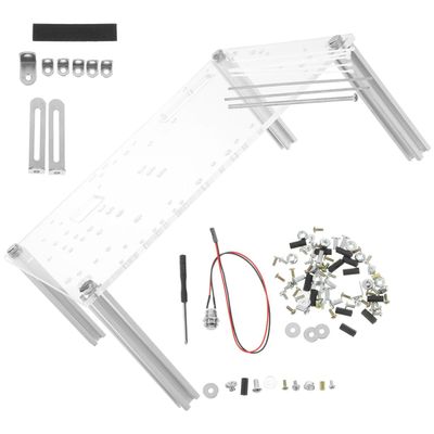 BESPORTBLE Open Frame PC Case Rack for MATX Motherboards Transparent Assembly Platform Computer Chassis Bracket DIY Bare Frame with Compact Design for Easy Component Testing and Internal View