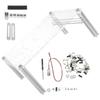 BESPORTBLE Open Frame PC Case Rack for MATX Motherboards Transparent Assembly Platform Computer Chassis Bracket DIY Bare Frame with Compact Design for Easy Component Testing and Internal View view 1
