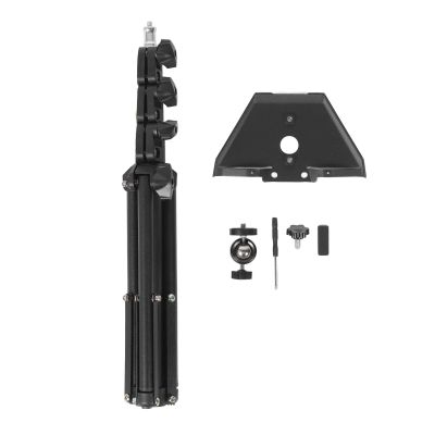 Cloimei Adjustable Rectangular Satellite Tripod Stand with Pipe Adapter Aluminum Alloy Tripod Mount for RV Camping Outdoor Satellite Dish Antenna