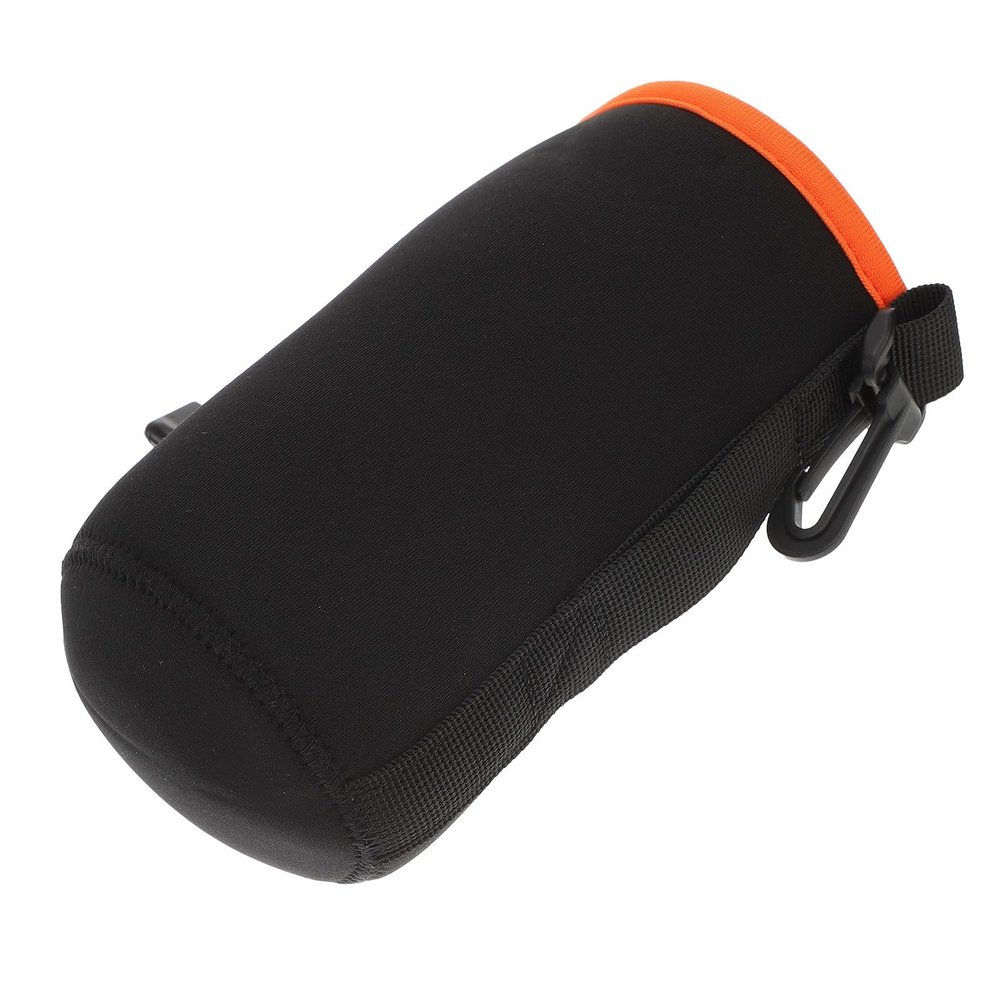 CAXUSD Portable DSLR Camera Lens Storage Pouch Black Neoprene Lens Bag for Outdoor Travel Compact Lightweight Organizer Protective Case for Men Women