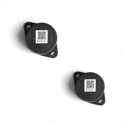 Blue Charm Beacons - Long Range Phy (300m) Water-Resistant BLE iBeacon (BC04P-MultiBeacon) - w/Adjustable Movement Sensor (2 Pack)