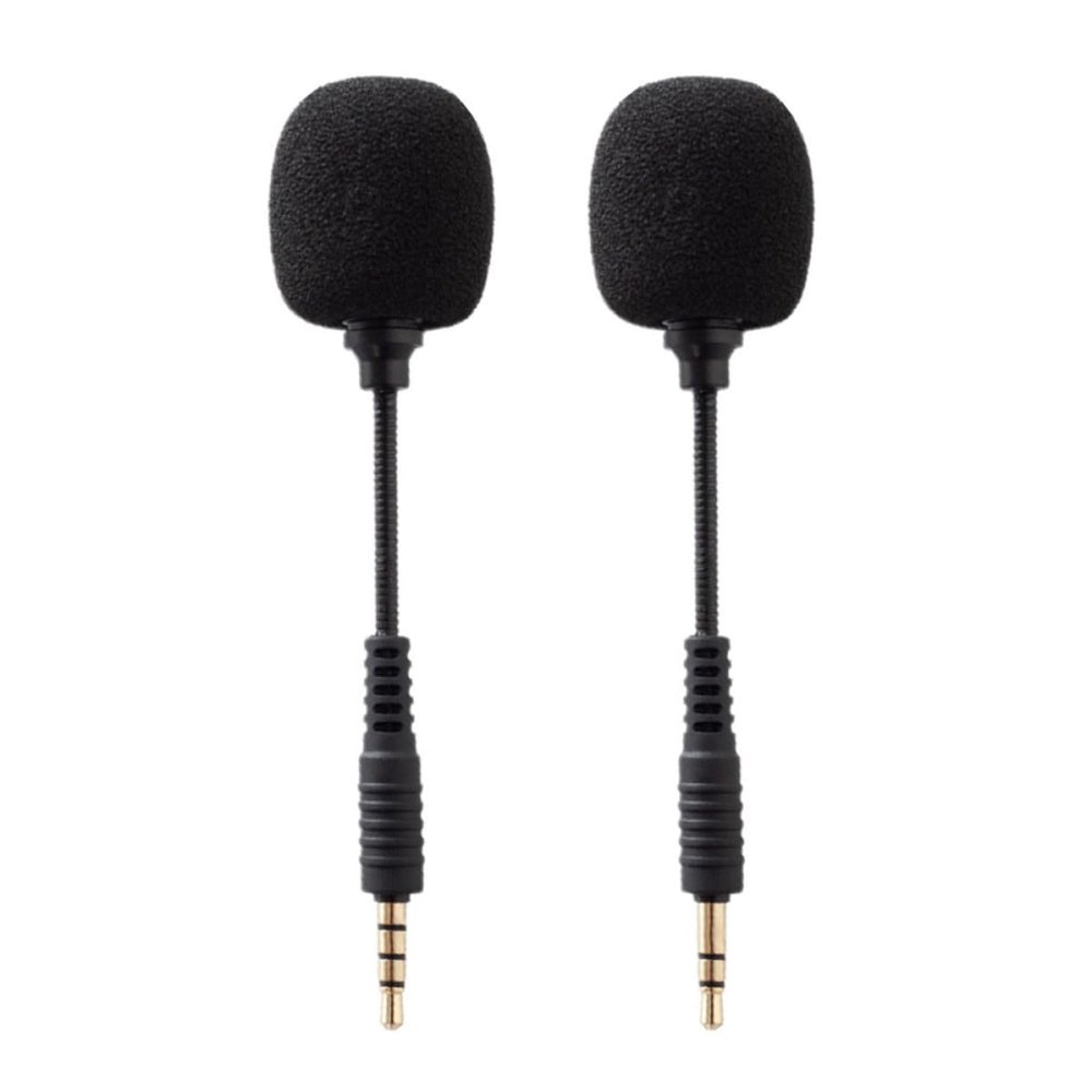 BESPORTBLE 2pcs Mini Phone Microphone Bendable Noise-Reduction Condenser Mic for Computer Tablet Video Recording Gaming Streaming Voice Call Live Broadcast