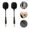 BESPORTBLE 2pcs Mini Phone Microphone Bendable Noise-Reduction Condenser Mic for Computer Tablet Video Recording Gaming Streaming Voice Call Live Broadcast view 3