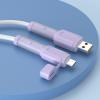 2Pcs Reusable Silicone Cable Protector Charging Cord Saver Storage Protective for Phone Adapter Adjustable Cord Holder view 3