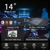 14 inch 4K Android Car TV Headrest Monitor for Cars Back seat Rear Entertainment System, Support Wireless Phone Link Touch Screen,with WiFi/Bluetooth/HDMI/USB/Video Player 4G+64G 8core (1PCs) view 2